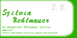 szilvia mehlmauer business card